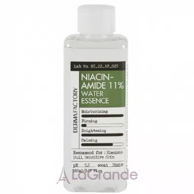 Derma Factory Niacinamide 11% Water Essence  -  