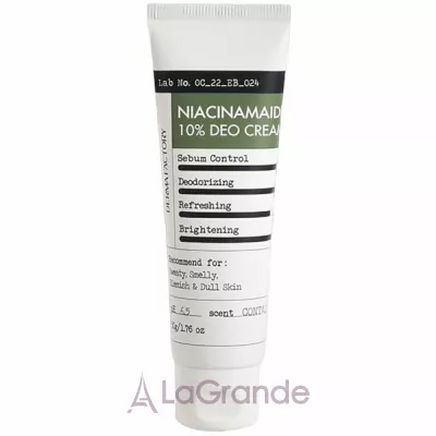 Derma Factory Niacinamide 10% Deo Cream -   10%