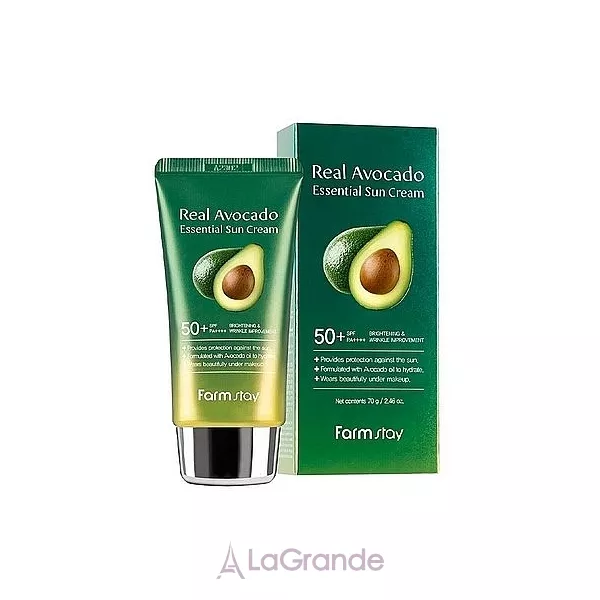 FarmStay Real Avocado Essential Sun Cream SPF 50+ PA++++ �������������� ���� ��� ����