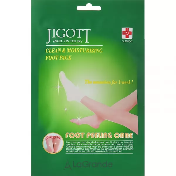 Jigott Foot Peeling Care Clean & Moisturizing Foot Pack ����������� �����-��������� ��� ���