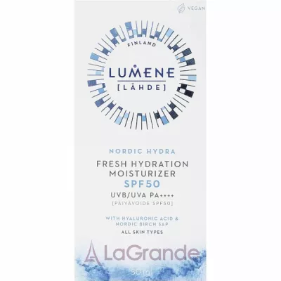 Lumene Lahde Nordic Hydra Fresh Hydration Moisturizer SPF50      SPF50