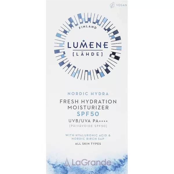 Lumene Lahde Nordic Hydra Fresh Hydration Moisturizer SPF50 �������������� ���� ��� ������� � SPF50