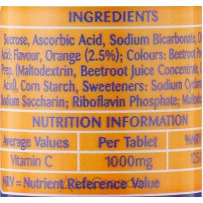 Haliborange Adult Vit C 1000 Orange   