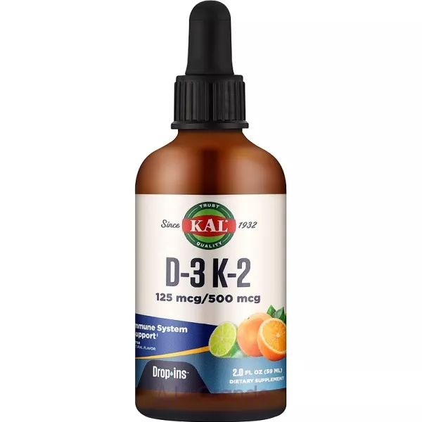 Kal D3 K2 Liquid DropIns 125 mcg Citrus ������ ������� D3 � K2, ������