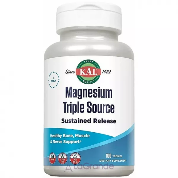Kal Magnesium Sustained Release Triple Source 500mg �������� ������ � �6