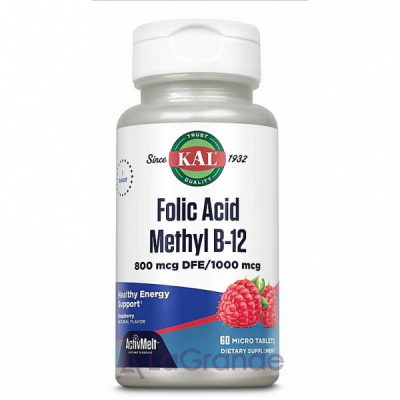 Kal Folic Acid Methyl B-12 Raspberry   