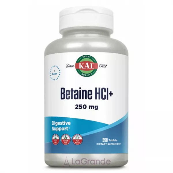 Kal Betaine HCl Plus 250 mg ������� ������� 