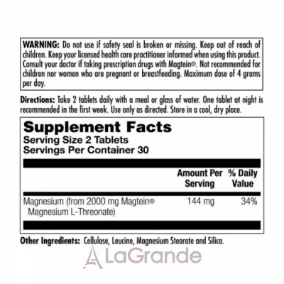 Kal Think Magnesium L-Threonate 2000mg   