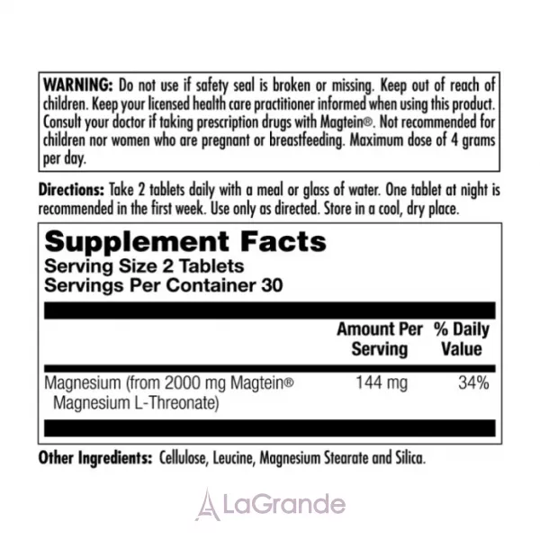 Kal Think Magnesium L-Threonate 2000mg ������� ������� 