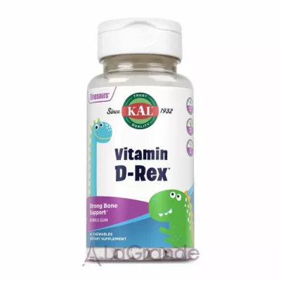 Kal Vitamin D-Rex 10mcg Bubble Gum  D  ,   