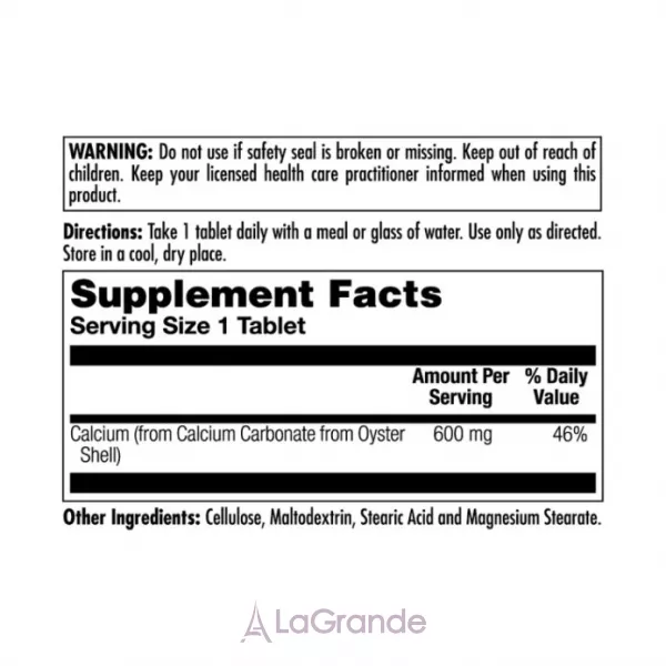 Kal Calcium Oyster Shell 600mg ������� ������� 