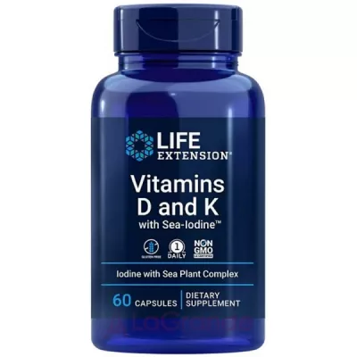 Life Extension Vitamins D and K with Sea-Iodine ³ D     