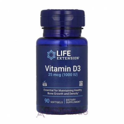 Life Extension Vitamin D3 25 mcg (1000 IU)   