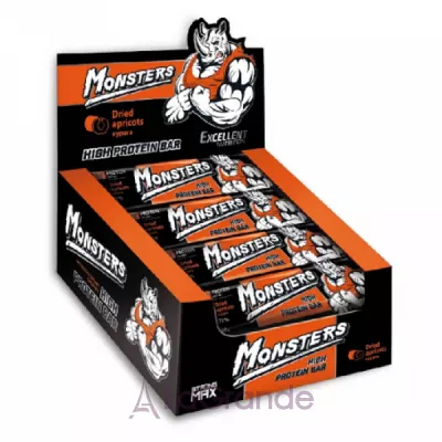 Monsters Strong Max High Protein Bar Dried Apricots   