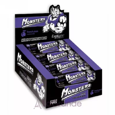 Monsters Strong Max High Protein Bar French Plum   