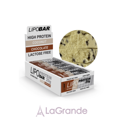 Lipobar Coconut With Chocolate Crisps   