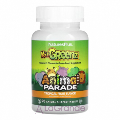 NaturesPlus Animal Parade Kid Greenz Tropical Fruit      ,  