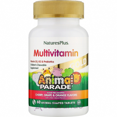 NaturesPlus Animal Parade Gold Multivitamin Childrens Chewables   ,  