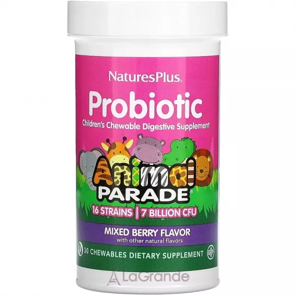 NaturesPlus Animal Parade Children�s Probiotic Mixed Berry Flawor ������� ������� ��� ���� 