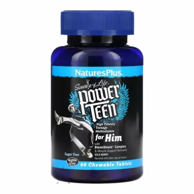 NaturesPlus Source of Life Power Teen For Him Chewables   