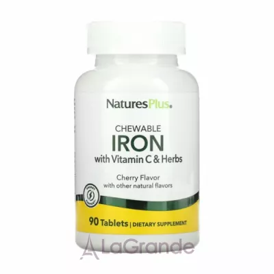 NaturesPlus Iron 27 mg with Vitamin C & Herbs       