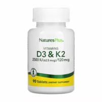 NaturesPlus Vitamins D3 K2 2500 IU/120 mcg ������� �3 � �2