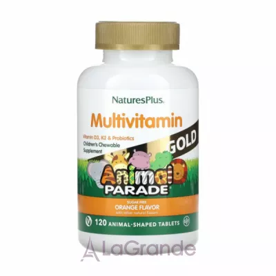 NaturesPlus Animal Parade Gold Multivitamin Childrens Chewables Orange      