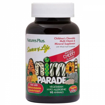 NaturesPlus Animal Parade Mutivitamin Chewables Cherry      