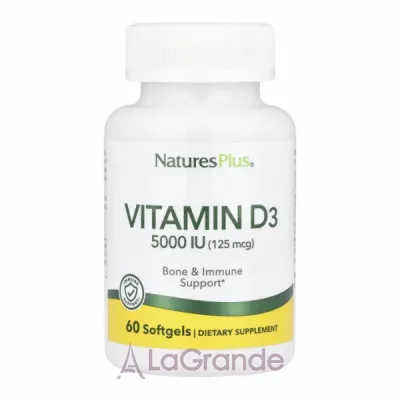 NaturesPlus Vitamin D3 5000 IU  D3 5000 IU