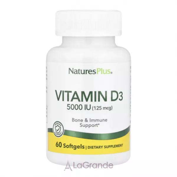 NaturesPlus Vitamin D3 5000 IU ������� D3 5000 IU