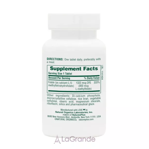 NaturesPlus Folic Acid 800mcg ������� ������� 