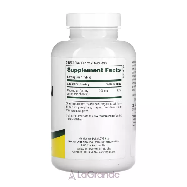 NaturesPlus Magnesium 200mg ������� ������� 