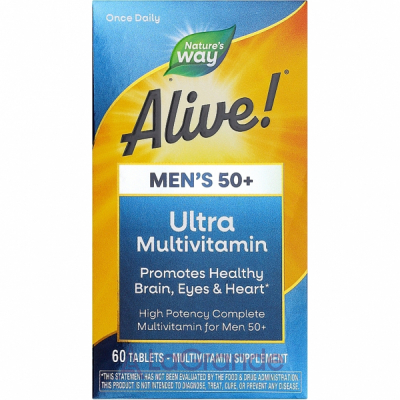 Natures Way Alive! Men's 50+ Ultra Potency Complete Multivitamin    50+