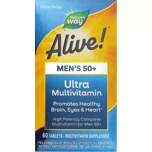 Nature�s Way Alive! Men's 50+ Ultra Potency Complete Multivitamin �������������� ��� ������ 50+
