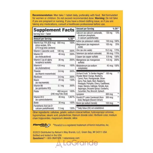 Nature's Way Men's 50+ Complete Multivitamin ������� ������� 