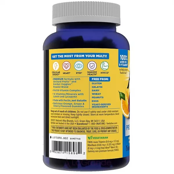 Nature's Way Alive! Men's 50+ Gummy �������� ��������������� ��� ������ 50+