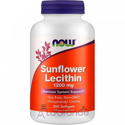 Now Foods Sunflower Lecithin 1200mg Softgels   1200   