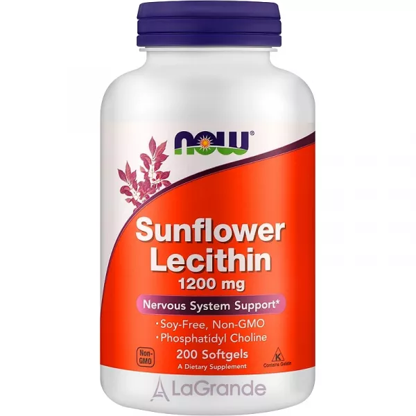 Now Foods Sunflower Lecithin 1200mg Softgels ������� ������������ 1200�� � ����������� ��������