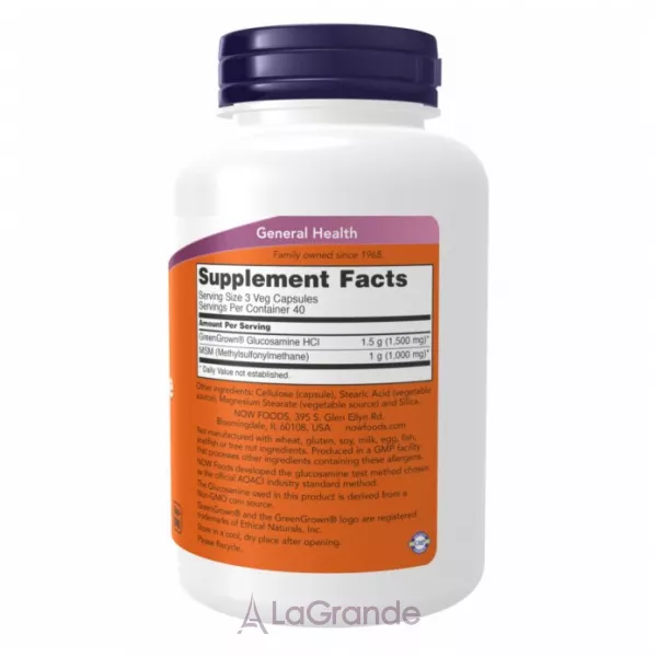 Now Foods Glucosamine & MSM Vegetarian �������� ��� �������� 