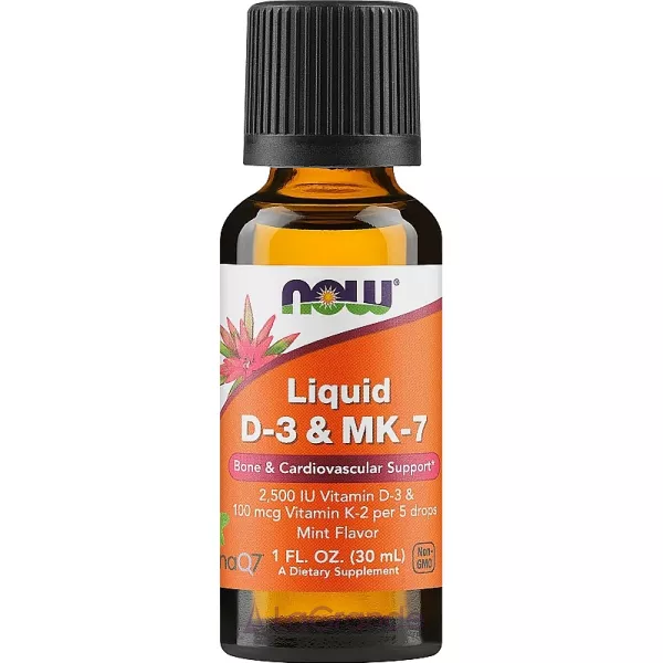 Now Foods Liquid D-3 & MK-7 ������ ������� D3 � MK-7