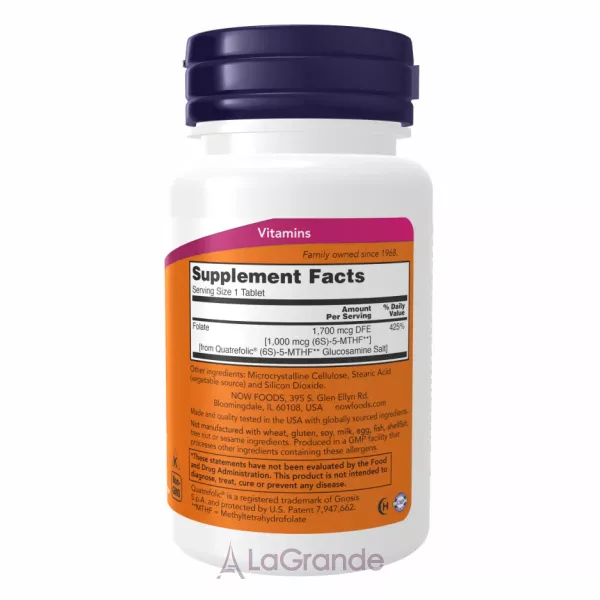 Now Foods Methyl Folate 1.000 mcg ����������, 1.000 ���