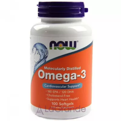 Now Foods Omega-3 Molecularly Distilled 180 EPA/120 DHA  