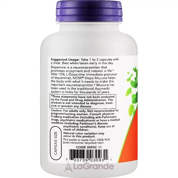 Now Foods Dopa Mucuna ������� ������� 