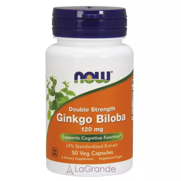 Now Foods Ginkgo Biloba Double Strength ���������� ������� ó���� ������, 120 ��