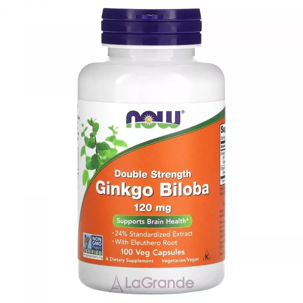 Now Foods Ginkgo Biloba Double Strength ���������� ������� ó���� ������, 120 ��