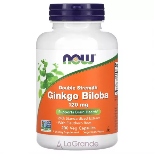 Now Foods Ginkgo Biloba Double Strength ���������� ������� ó���� ������, 120 ��