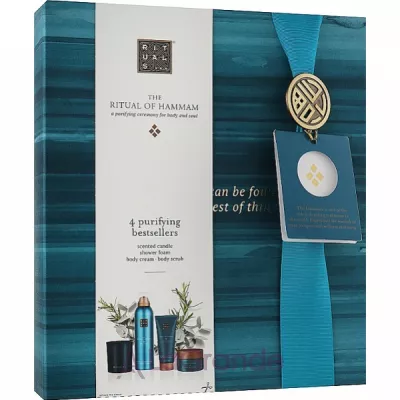 Rituals The Ritual of Hammam Gift Set  (sh/foam/200ml + b/cr/100ml + b/scrub/125g + candle/140g)