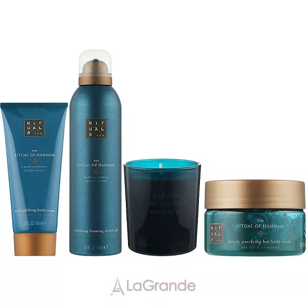 Rituals The Ritual of Hammam Gift Set ����� (sh/foam/200ml + b/cr/100ml + b/scrub/125g + candle/140g)