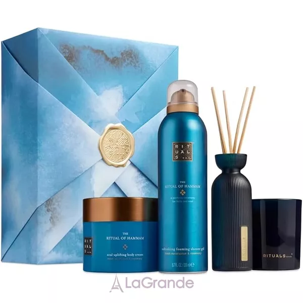 Rituals The Ritual of Hammam Gift Set �����  (sh/foam 200ml+b/cream 200ml+candle 140gr+fr/stick 70ml)