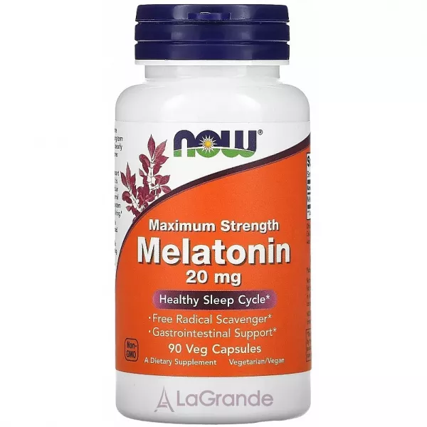 Now Foods Maximum Strength Melatonin 20mg Veg Capsules ������� ������� 